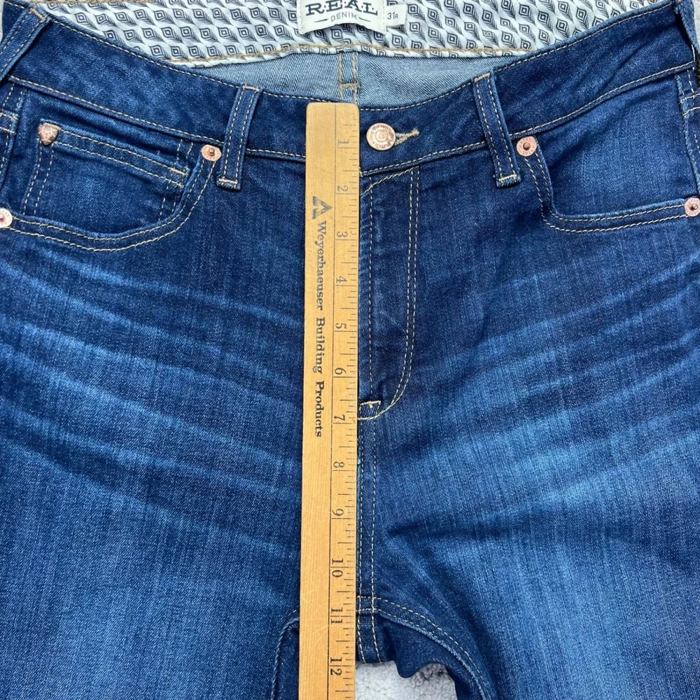 Ariat REAL Jeans Women 31R(31x32.5) High Rise Bootcut Ballary Blue Denim Stretch - Picture 16 of 16